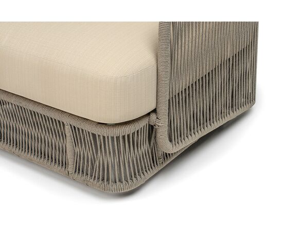 "Альбано" лаунж-зона 5-местная плетеная из роупа (веревки), каркас алюминиевый светло-серый, роуп серый меланж, изображение 26 | Интернет магазин мебели и декора LifeDekor