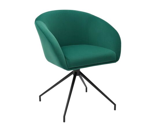 Кресло Less изумрудное, поворотное, черный металл | Интернет магазин мебели и декора LifeDekor
