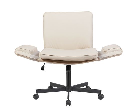 Кресло офисное TopChairs Foldo с откидными подлокотниками бежевое, изображение 5 | Интернет магазин мебели и декора LifeDekor