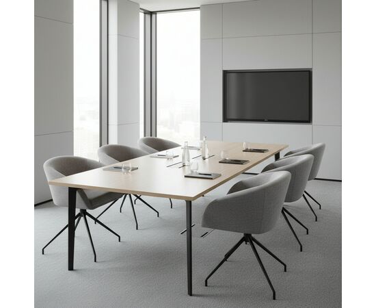 Кресло Less серый шенилл, поворотное, черный металл, изображение 6 | Интернет магазин мебели и декора LifeDekor