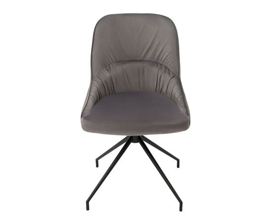 Кресло Etna серое, поворотное, черный металл, изображение 2 | Интернет магазин мебели и декора LifeDekor
