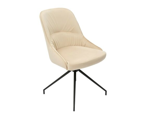 Кресло Etna бежевое, поворотное, черный металл | Интернет магазин мебели и декора LifeDekor