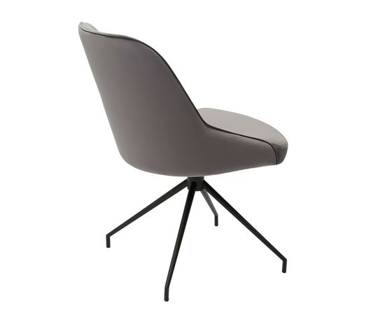 Кресло Etna серое, поворотное, черный металл, изображение 4 | Интернет магазин мебели и декора LifeDekor