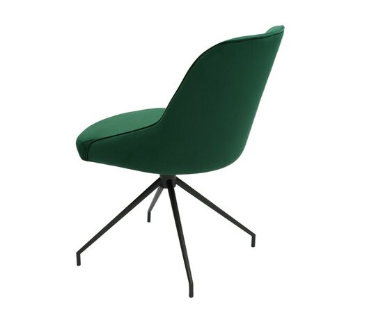 Кресло Etna зеленое, поворотное, черный металл, изображение 3 | Интернет магазин мебели и декора LifeDekor