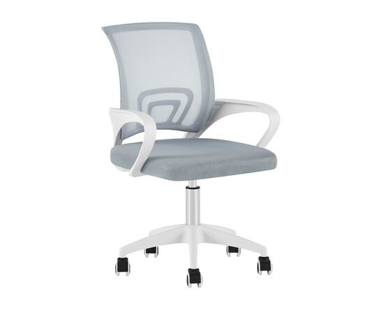 Кресло офисное TopChairs Simple SN серый пластик белый, изображение 2 | Интернет магазин мебели и декора LifeDekor