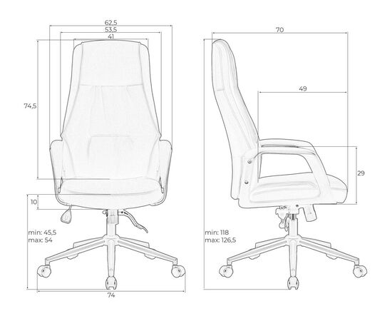 Офисное кресло для руководителей DOBRIN KEN, черный (RXT051-21), Вариант: черный (RXT051-21), изображение 10 | Интернет магазин мебели и декора LifeDekor