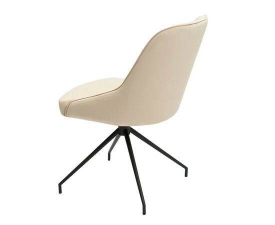 Кресло Etna бежевое, поворотное, черный металл, изображение 3 | Интернет магазин мебели и декора LifeDekor