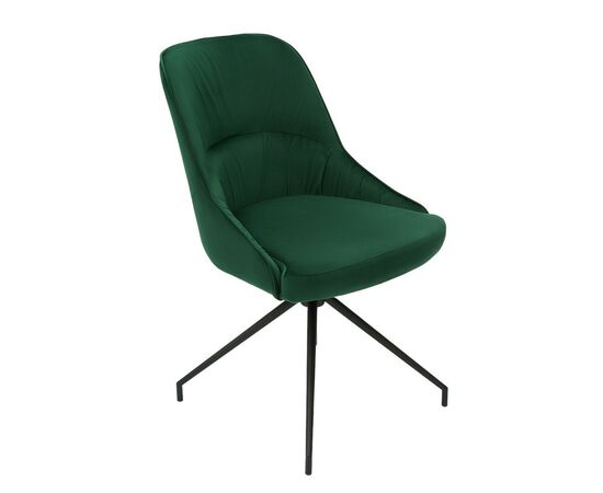 Кресло Etna зеленое, поворотное, черный металл | Интернет магазин мебели и декора LifeDekor