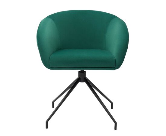 Кресло Less изумрудное, поворотное, черный металл, изображение 3 | Интернет магазин мебели и декора LifeDekor
