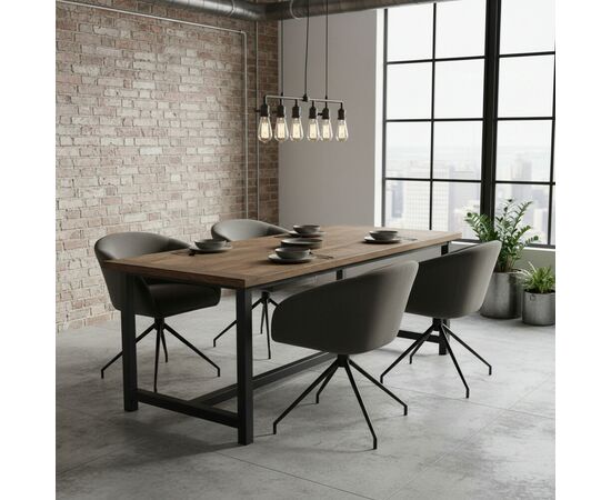 Кресло Less графит, поворотное, черный металл, изображение 6 | Интернет магазин мебели и декора LifeDekor