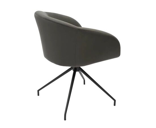 Кресло Less графит, поворотное, черный металл, изображение 5 | Интернет магазин мебели и декора LifeDekor