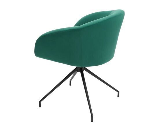 Кресло Less изумрудное, поворотное, черный металл, изображение 4 | Интернет магазин мебели и декора LifeDekor