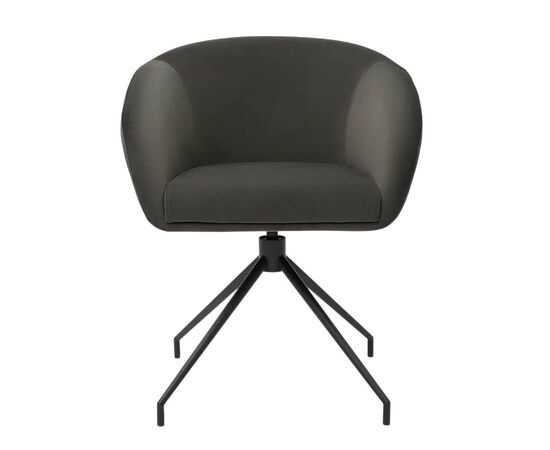 Кресло Less графит, поворотное, черный металл, изображение 3 | Интернет магазин мебели и декора LifeDekor