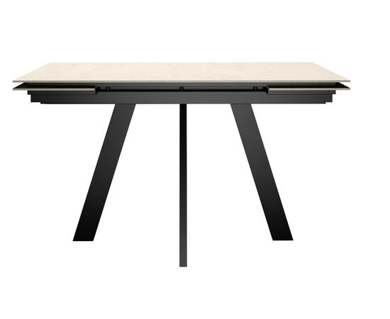 Стол DikLine DM140M Хромикс белый/опоры черные, изображение 7 | Интернет магазин мебели и декора LifeDekor