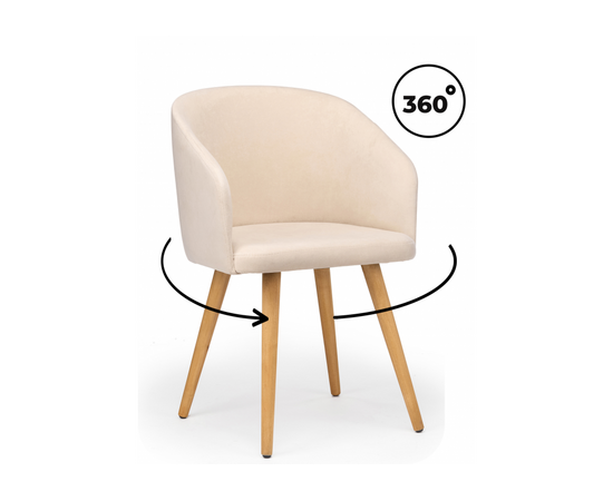 Стул деревянный Монер 360 бежевый (glory 03) / светлое дерево | Интернет магазин мебели и декора LifeDekor