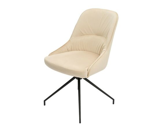 Кресло Etna бежевое, поворотное, черный металл, изображение 4 | Интернет магазин мебели и декора LifeDekor