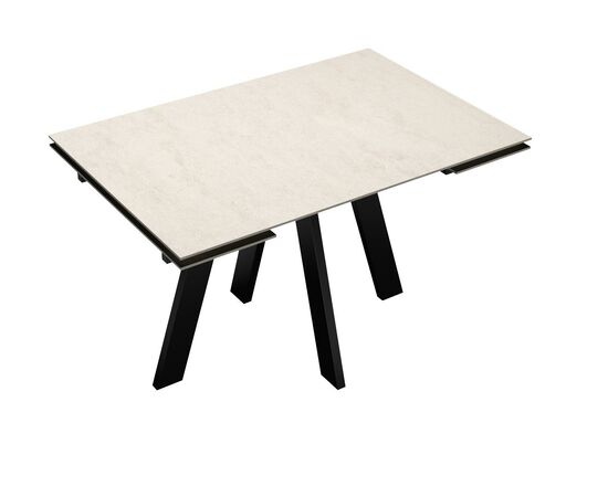 Стол DikLine DM110M Хромикс белый/опоры черные, изображение 4 | Интернет магазин мебели и декора LifeDekor