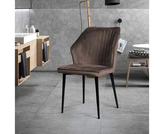 Стул Berg, бархат антрацит 14, изображение 4 | Интернет магазин мебели и декора LifeDekor