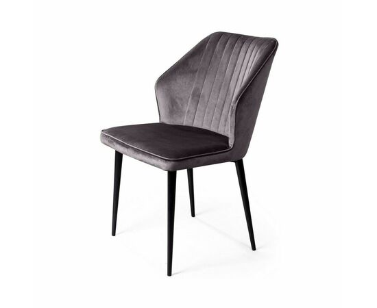 Стул Berg, бархат серый 27, изображение 5 | Интернет магазин мебели и декора LifeDekor