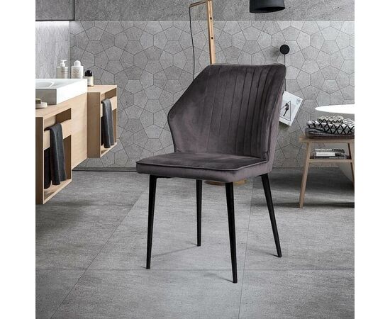 Стул Berg, бархат серый 27 | Интернет магазин мебели и декора LifeDekor
