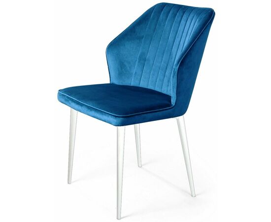Стул Berg, бархат  синий 29 / белый конус, изображение 5 | Интернет магазин мебели и декора LifeDekor