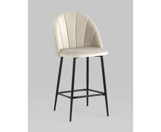 Стул полубарный Логан SN велюр бежевый, изображение 2 | Интернет магазин мебели и декора LifeDekor