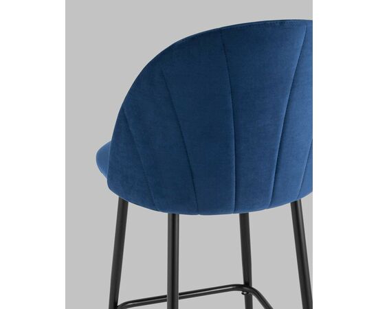 Стул полубарный Логан SN велюр синий, изображение 7 | Интернет магазин мебели и декора LifeDekor