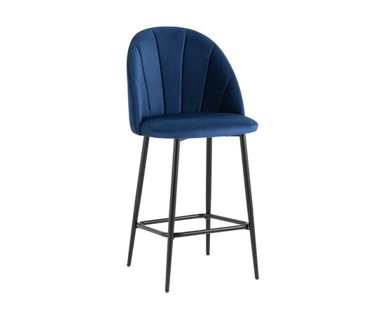 Стул полубарный Логан SN велюр синий | Интернет магазин мебели и декора LifeDekor