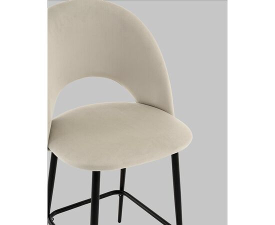 Стул полубарный Меган SN велюр бежевый, изображение 8 | Интернет магазин мебели и декора LifeDekor