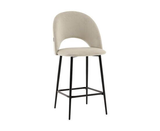 Стул полубарный Меган SN велюр бежевый | Интернет магазин мебели и декора LifeDekor