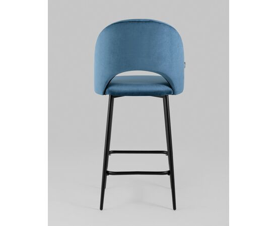Стул полубарный Меган SN велюр пыльно-синий, изображение 5 | Интернет магазин мебели и декора LifeDekor