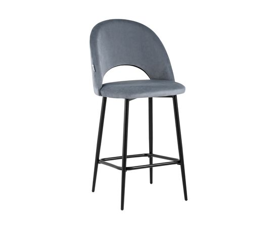 Стул полубарный Меган SN велюр серый | Интернет магазин мебели и декора LifeDekor