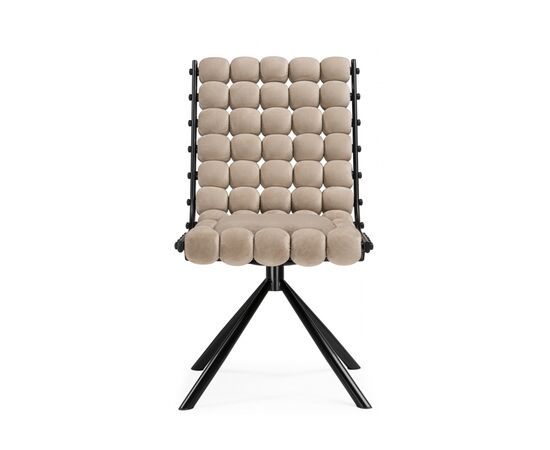 Стул на металлокаркасе Ball 1 бежевый / черный, изображение 2 | Интернет магазин мебели и декора LifeDekor