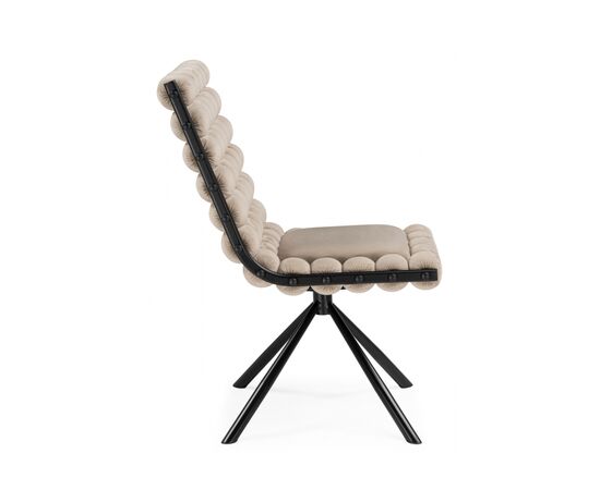 Стул на металлокаркасе Ball 1 бежевый / черный, изображение 3 | Интернет магазин мебели и декора LifeDekor