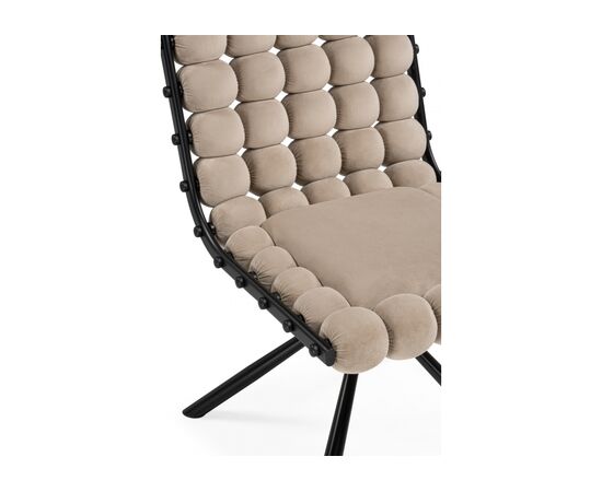 Стул на металлокаркасе Ball 1 бежевый / черный, изображение 6 | Интернет магазин мебели и декора LifeDekor