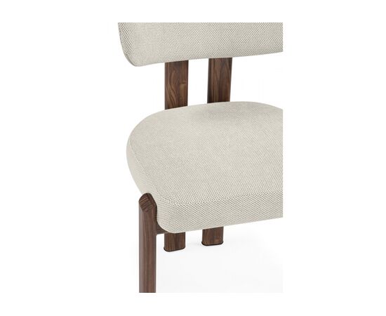 Стул на металлокаркасе Bandi бежевый / орех, изображение 6 | Интернет магазин мебели и декора LifeDekor