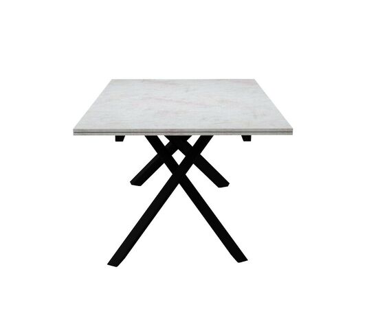 Стол DikLine DX140M Хромикс белый/опоры черные (2 уп.), изображение 2 | Интернет магазин мебели и декора LifeDekor