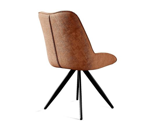 Стул DikLine 504 поворотный BL07 терракотовый, ножки черные, изображение 3 | Интернет магазин мебели и декора LifeDekor