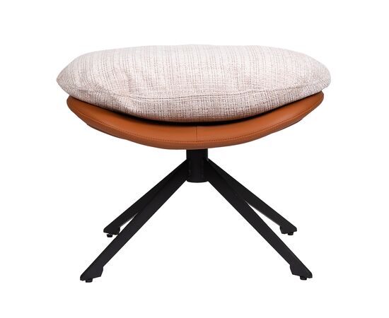 Оттоманка BLISS оранж/серый, экокожа, шенилл | Интернет магазин мебели и декора LifeDekor