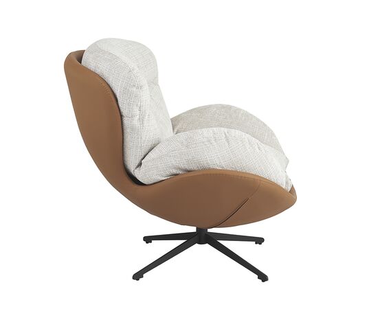 Кресло BLISS оранж/серый, экокожа, шенилл, изображение 4 | Интернет магазин мебели и декора LifeDekor