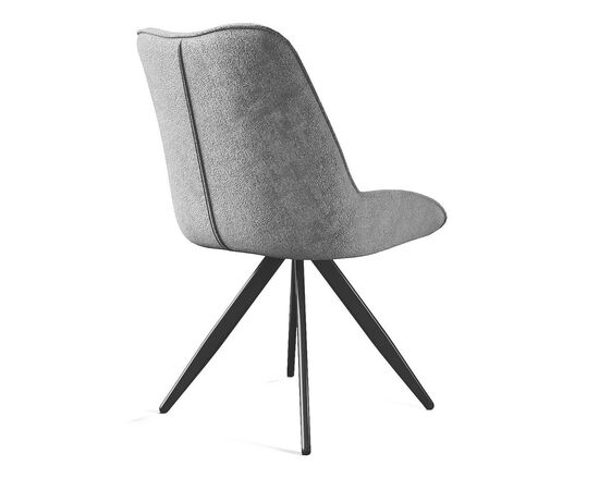 Стул DikLine 504 поворотный BL13 серый, ножки черные, изображение 3 | Интернет магазин мебели и декора LifeDekor