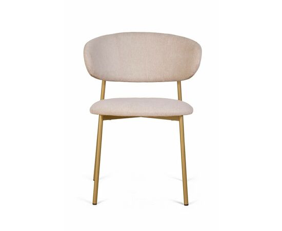 Стул Adele, шенилл Puffy beige / опоры шампань, изображение 2 | Интернет магазин мебели и декора LifeDekor