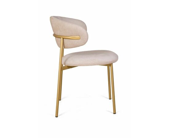 Стул Adele, шенилл Puffy beige / опоры шампань, изображение 3 | Интернет магазин мебели и декора LifeDekor