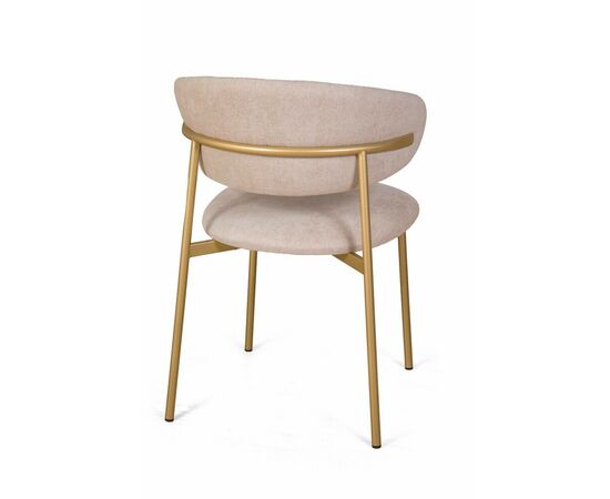 Стул Adele, шенилл Puffy beige / опоры шампань, изображение 5 | Интернет магазин мебели и декора LifeDekor