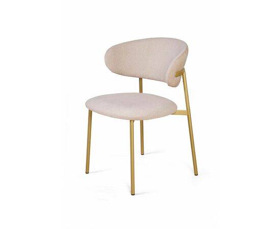 Стул Adele, шенилл Puffy beige / опоры шампань | Интернет магазин мебели и декора LifeDekor