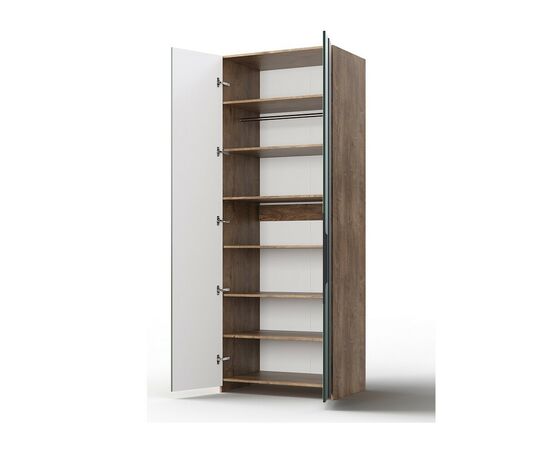 Шкаф «Герта» 2д КМК 0979.3, дуб канзас/зеленый матовый, изображение 3 | Интернет магазин мебели и декора LifeDekor