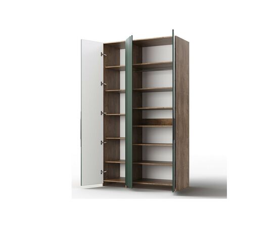 Шкаф «Герта» 3д КМК 0979.4, дуб канзас/зеленый матовый, изображение 3 | Интернет магазин мебели и декора LifeDekor