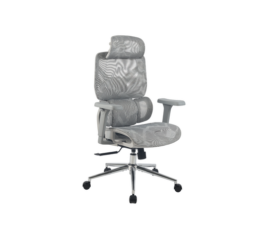 Кресло офисное TopChairs Structo серая сетка | Интернет магазин мебели и декора LifeDekor