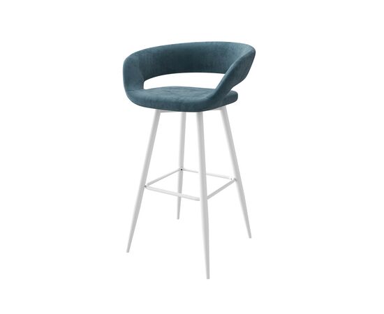 Комплект Стул полубарный Барни Р 700, b08 BLUE LUX/БЕЛЫЙ, | Интернет магазин мебели и декора LifeDekor
