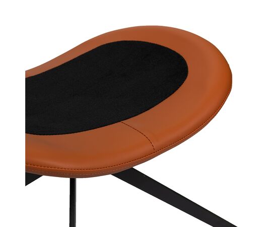 Оттоманка BLISS оранж/серый, экокожа, шенилл, изображение 4 | Интернет магазин мебели и декора LifeDekor